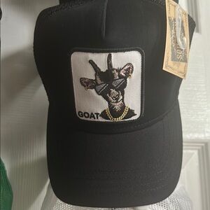 Black Cap with Goat Patch